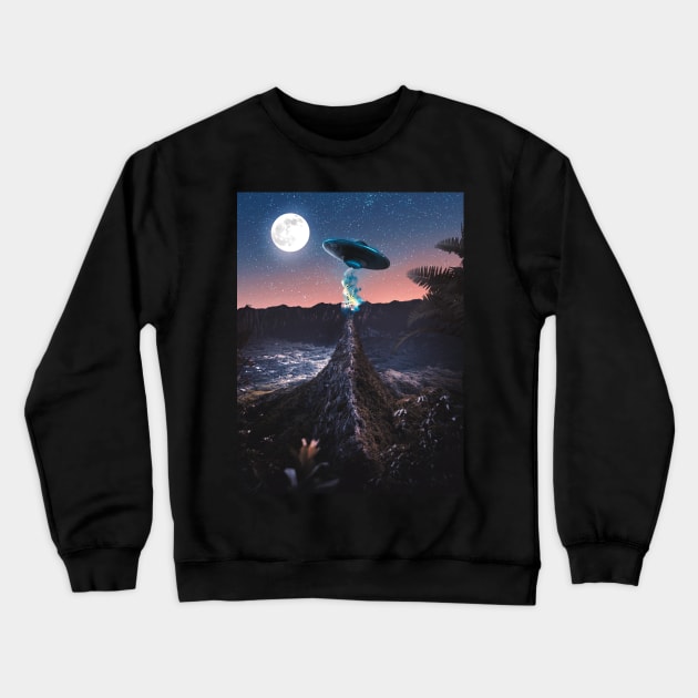 Alien Abduction Crewneck Sweatshirt by Marischa Becker